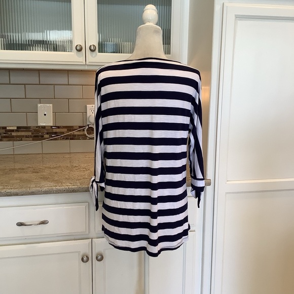 Soft Surroundings Navy and White Striped Women's Top Size Small - Picture 5 of 10